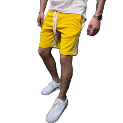 China Custom Made Breathable Manufacturing Fashion Design Loungewear Stripe Cotton Side Shorts For Men for sale