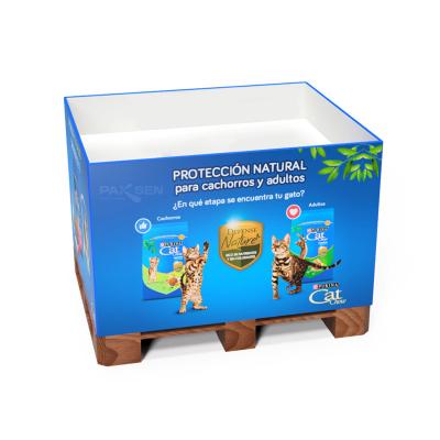 China Eco-friendly Supermarket Book Pop Cardboard Retail Trash Bin Corrugated Cardboard Display Customized Retail Bins for sale