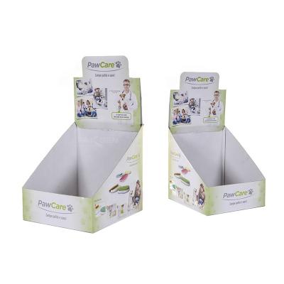 China Eco - Friendly Customized Tear Off Cardboard Counter Display Box , Cardboard Shipper Display For Pet Products for sale