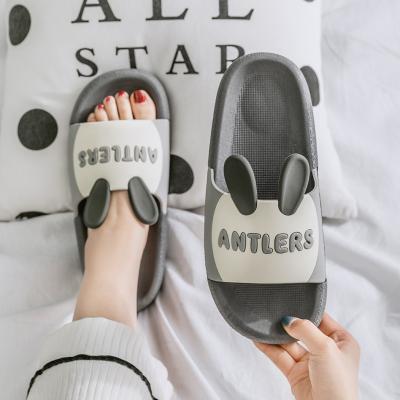 China CUSHIONING Slippers Summer Home Bathroom Bath Female Indoor Couples A Pair Of Cute Sandals And Male Summer Thick-soled Slippers for sale