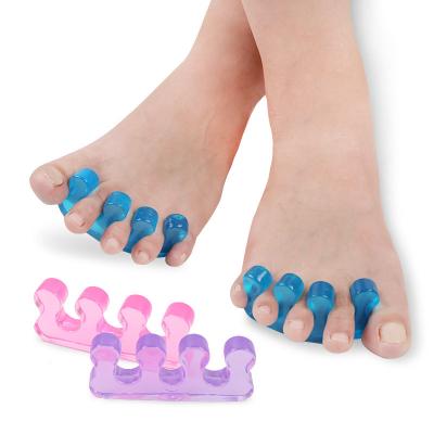 China Wholesale Large Comfortable Breathable Three-hole Soft Breathable Blue Orthosis Fixator Toe Overlap Orthosis Valgus Foot Foot Bone Separator for sale