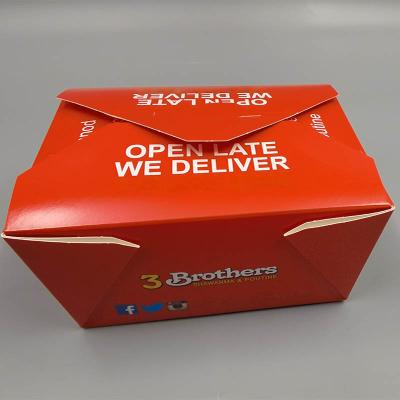 China Recyclable Disposable Custom Printing Logo Food Packaging Paper Boxes for sale