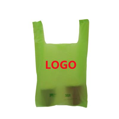 China Biodegradable Custom Logo Supermarket Disposable Shopping Bags BIODEGRADABLE for sale