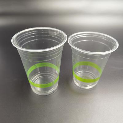 China Disposable Eco Friendly Customization 12 14 16 oz Clear PLA Printed Logo Biodegradable Plastic Cups for sale