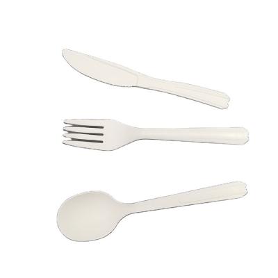 China Disposable Bamboo Powder Dessert Foldable Knife Spoons Eco - Friendly Plastic Forks for sale