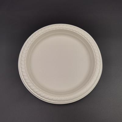 China Popular Disposable Bamboo Powder Round Disposable Biodegradable Plastic Trays for sale