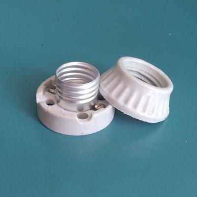 China Modern ceramic socket E27 lamp holder e27 bulb decorating socket wall socket bulb socket ceiling lamp base fit porcelain for sale