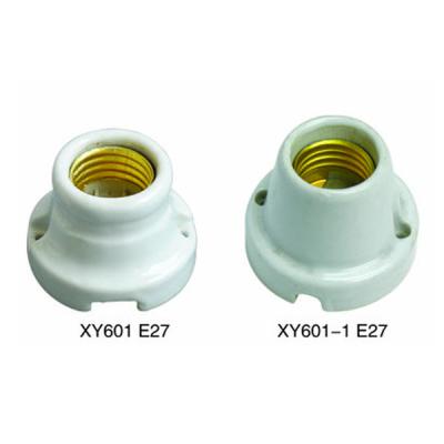 China E27 E27 White Lamp Base Wall Lamp Base Round Lamp Holder Porcelain Ceiling Socket Ceramic Ceiling Light Bulb Holder for sale