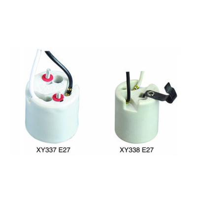 China Electric ceramic china lamp holder e27 receptacle E27 cable hanging socket socket with wire edison bulb holder for sale