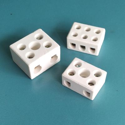 China 2Way 3 Way Ceramic Terminal Block Connector Porcelain Wire High Temperature Terminal Block for sale