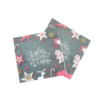 China Printed Hot Sale Decorative Food Grade Paper Napkin for Party  Holidays Decoupage for sale