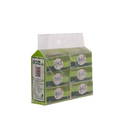 China Soft-pack Tissue China Supplier Tree-free Unbleached Soft Texture Bamboo Facial Tissue for sale