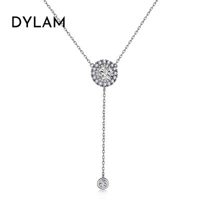 China Romantic Dylam 5A Zircon Wedding Engagement 2021 Fashion Insti New Style Diamond Clavicle Chain Sterling Silver Y Necklace s925 for sale