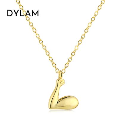 China 925 Sterling Silver Dylam Pendant Necklace Good Quality Design Cute Emoji Special Silver Chain Pendant Necklace for sale