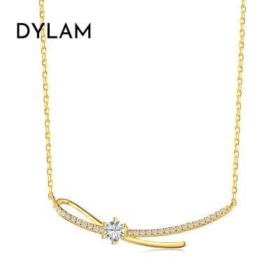 China New FASHIONABLE CZ 5A Women Jewelry Necklace Valentine Gift Elegant Luxury Custom Dylam Designs 925 Silver for sale