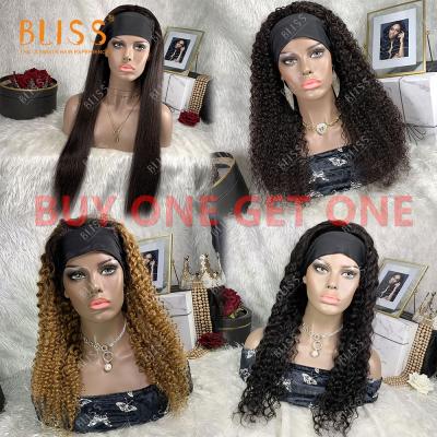 China Bliss Buy One Get One Water Wave Wholesale Water Wave Headband Wigs Deep Hair Band Wigs For Black Women for sale