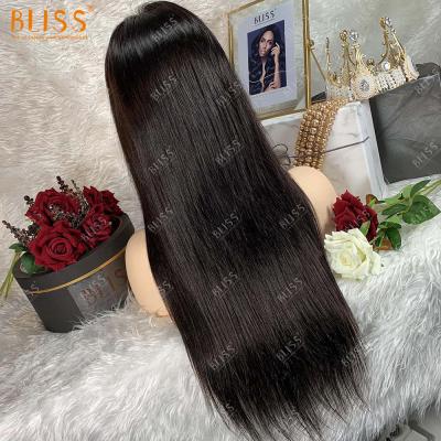 China Silky Straight Wave Bliss 13x4 Lace Frontal Wigs Brazilian Straight Hair Wigs 150% Lace Front Wig Human Hair for sale