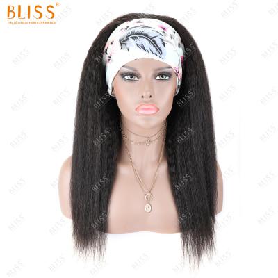 China Seller Remy Human Hair Headband Wigs Dropshipping Headband Wigs Yaki Bliss Yaki Kinky Straight Headband Wigs For Black Women for sale