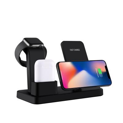 China Mobile Phone 3 in 1 Fast Charging Dock Wireless Charger for iPhone AirPods iwatch for sale