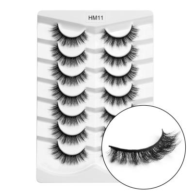 China Wholesale Natural False Eyelash Mink Lashes 3d False Eyelashes Soft Vegan Cruelty Free Synthetic Fluffy Eyelashes With Box for sale