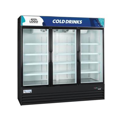 China Customlzable Supermarket Freezer Beer Upright Cold Cooler Commercial Glass Door Fridge Display Beverage Refrigerator for sale