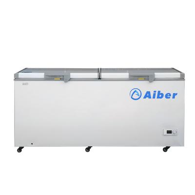 China 2022 Hot Sale Single-temperature Two Doors Freezer Display Freezer For Commercial Supermarket Display Fridge for sale