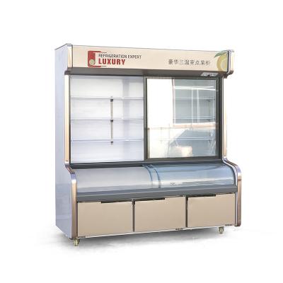 中国 Vertical Single-temperature Supermarket Refrigeration Display Cabinet Upright Commercial Fruits And Vegetables Rack 販売のため