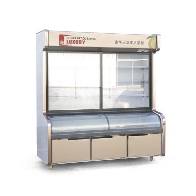 China Single-temperature refrigerator cabinet surround à la carte vertical cabinet fruit and vegetable display cabinet Te koop