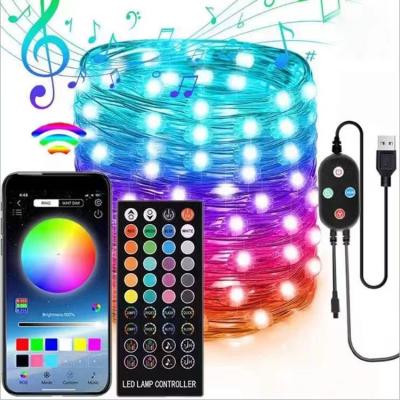 China Universal Residential Led App Control RGB Light Christmas Tree Lights Smart Christmas Tree Lights for sale