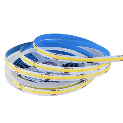 China Hotel FCOB stripe lamp DC24V 252/320led 8mm width IP20 CRI90 cob led strip lights 12v for sale