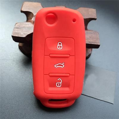 China Replace New Design Silicone Car Key Case Cover Skin Smart Car Key Case Silicon Car Key FOB Cover For VW GTI for sale