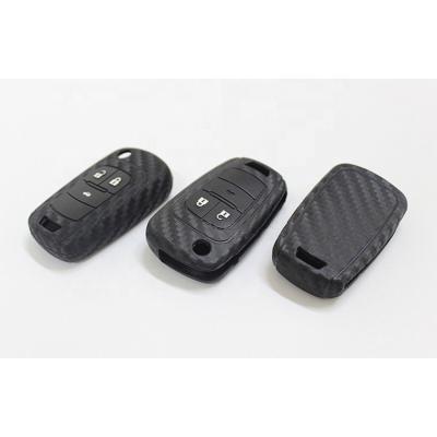 China TPU Carbon Fiber Pattern Car Key Cover Case Carbon Fiber Silicon Car Key Cover Case Carbon Car Key Cover For Chevrolet for sale