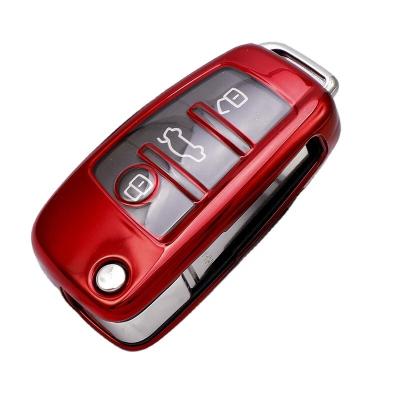 China Factory Seller Direct Protective Sleeve Tpu Folding Car Key Case Cover For Audi Q2L Q3 A3 Q7 Q5L for sale