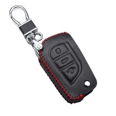 China New Real Leather Hot Selling Sensitive Car Key Cover For Toyota for sale