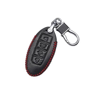 China Factory Supply Custom Leather Car Key Case Shell For Nissan for sale