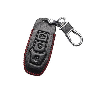 China New Universal Genuine Leather Car Key FOB Cover For Ford Mondeo Fiesta Focus for sale