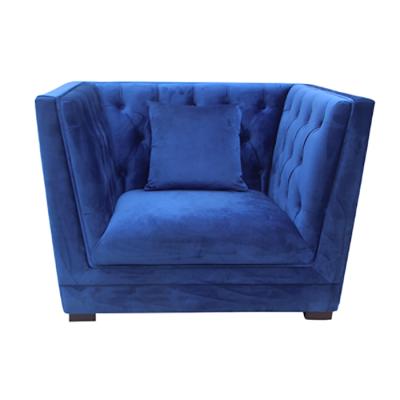 China Leisure Chair American Style Modern Wing Back Upholstered Arm Chairs Velvet Sofa for sale