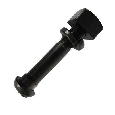 China Building China M40 M28 M16 Hex Flange Black 8.8 Gradestandard Size High Tensile Plow Track Shoe Bolts And Nuts for sale