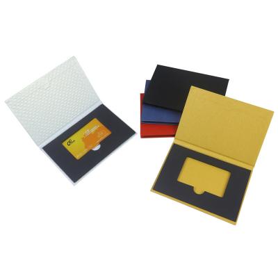 China Recycled Materials Cheap Custom Thick In-stock Cardboard Gift Card Box / Card Pack For Gift Card for sale