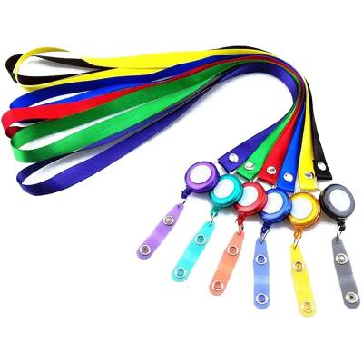 China Healthcare Institutes Neck Key Chain Badge Reel Lanyard ID Card Holder Customized Yo-Yo Retractable Lanyard Free Sample for sale