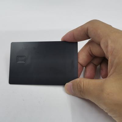 China Europe Metal Credit Card Matt Black Color Stainless Steel with EMV Chip Slot and Hico Stripe for sale