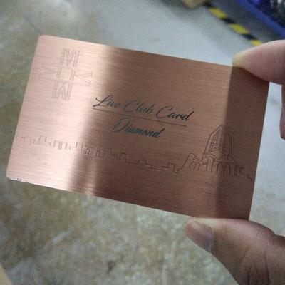 China Europe Brush Metal Aluminum Business Card With Printing And Cutout for sale