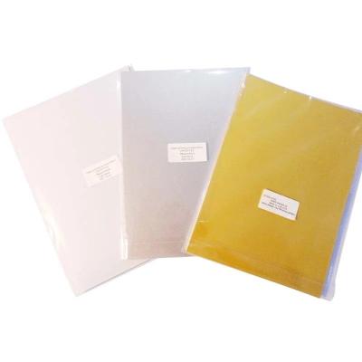 China ID Card A4 Size White/Silver/Gold Inkjet Printing PVC Sheet 0.3mm/0.38mm/0.15mm Thickness for sale