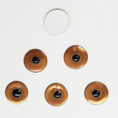 China 10mm MINI TAG Diameter 13.56Mhz Type NFC FPC Programmable Sticker / Tag Mini Sizes for sale