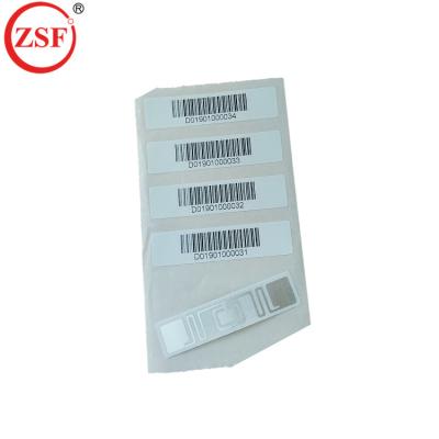 China ISO18000-6C barcode UHF 860-960mhz long read range / UHF rfid label adhesive sticker manufacturing for sale