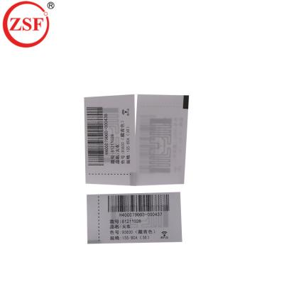 China Long term satin UHF 860-960MHZ polyester wash care label rfid wash tag for garment for sale