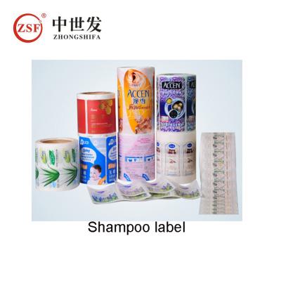 China Waterproof Shampoo Bottle Adhesive Sticker Label for sale