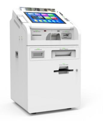 China Ángulo de pantalla táctil de 19 pulgadas Ajustable equipo de servicio bancario blanco compacto STM Smart Teller Machine en venta