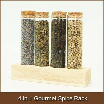 China Cheap 4 in 1 Gourmet Spice Gift Holder | handcrafted spice rack | promotopmal gift set for sale