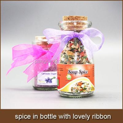 China Fashion Design Spice Shop Gift Packing Spice In Bottle With Beautiful Ribbon for sale